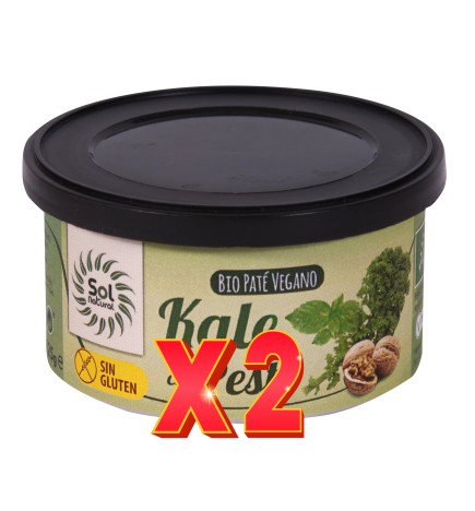 Pack de 2 unidades Paté Kale Con Pesto Bio 125 G Sol Natural