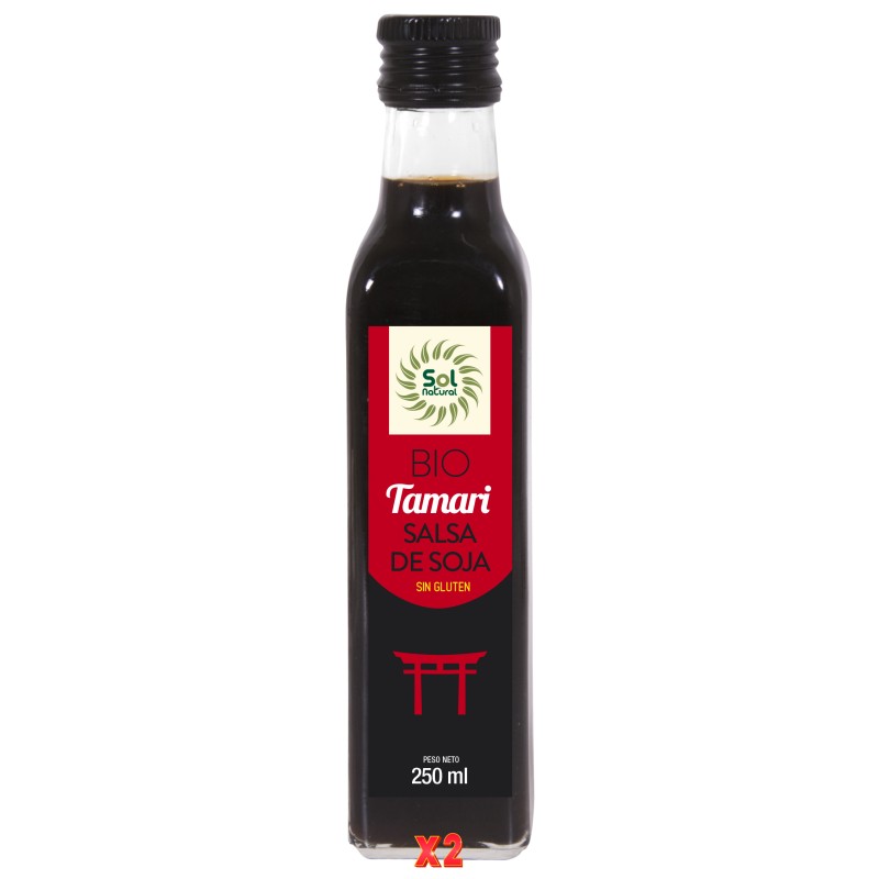 Pack de 2 unidades Tamari Salsa De Soja Bio 250 Ml Sol Natural Pack de 2 unidades Tamari Salsa De Soja Bio 250 Ml Sol Natural