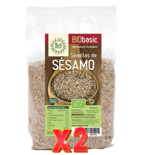 Pack de 2 unidades Semillas De Sésamo Natural Bio 500 G Sol Natural