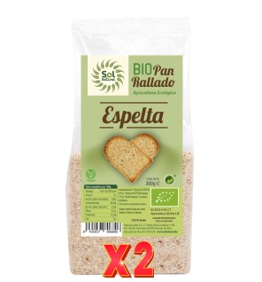 Pack de 2 unidades Pan Rallado De Espelta Bio 300 G Sol Natural
