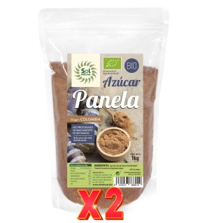 Pack de 2 unidades Azúcar Panela Bio Familiar 1 Kg Sol Natural
