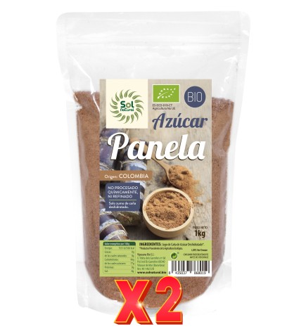 Pack de 2 unidades Azúcar Panela Bio Familiar 1 Kg Sol Natural