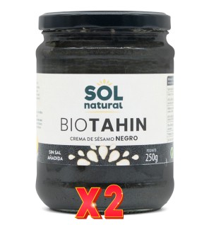 Pack de 2 unidades Tahín Negro Bio 250 G Sol Natural