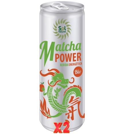 Pack de 2 unidades Bebida Energética Matcha Power Bio 250 Ml Sol Natural