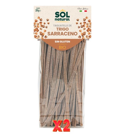 Pack de 2 unidades Tagliatelle De Trigo Sarraceno Sin Gluten Bio 250 G Sol Natural