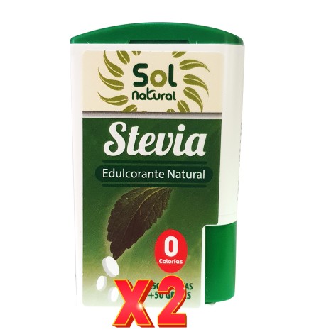 Pack de 2 unidades Stevia En Tabletas 300 Tab. Sol Natural