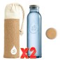 Pack de 2 unidades Mini Botella Om Water + Funda + Tapón De Corcho 500 Ml Om Water Pack de 2 unidades Mini Botella Om Water + Funda + Tapón De Corcho 500 Ml Om Water