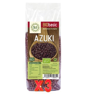Pack 3 unidades Azuki Bio 500 G Sol Natural