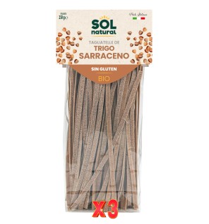 Pack 3 unidades Tagliatelle De Trigo Sarraceno Sin Gluten Bio 250 G Sol Natural