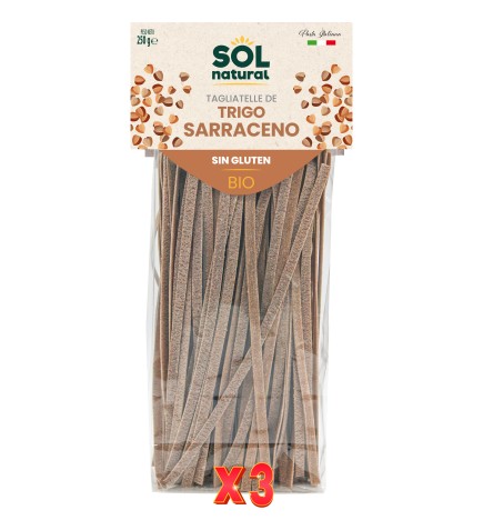 Pack 3 unidades Tagliatelle De Trigo Sarraceno Sin Gluten Bio 250 G Sol Natural