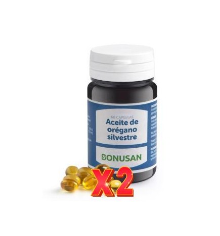 Pack de 2 unidades Aceite De Orégano Silvestre 60 Perlas Bonusan