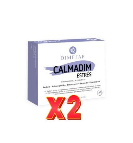 Pack de 2 unidades Calmadim Estrés 30 cápsulas de Dimefar