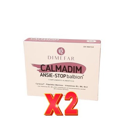 Pack de 2 unidades Calmadim Ansie-Stop (Balbion®) 30 cápsulas de Dimefar
