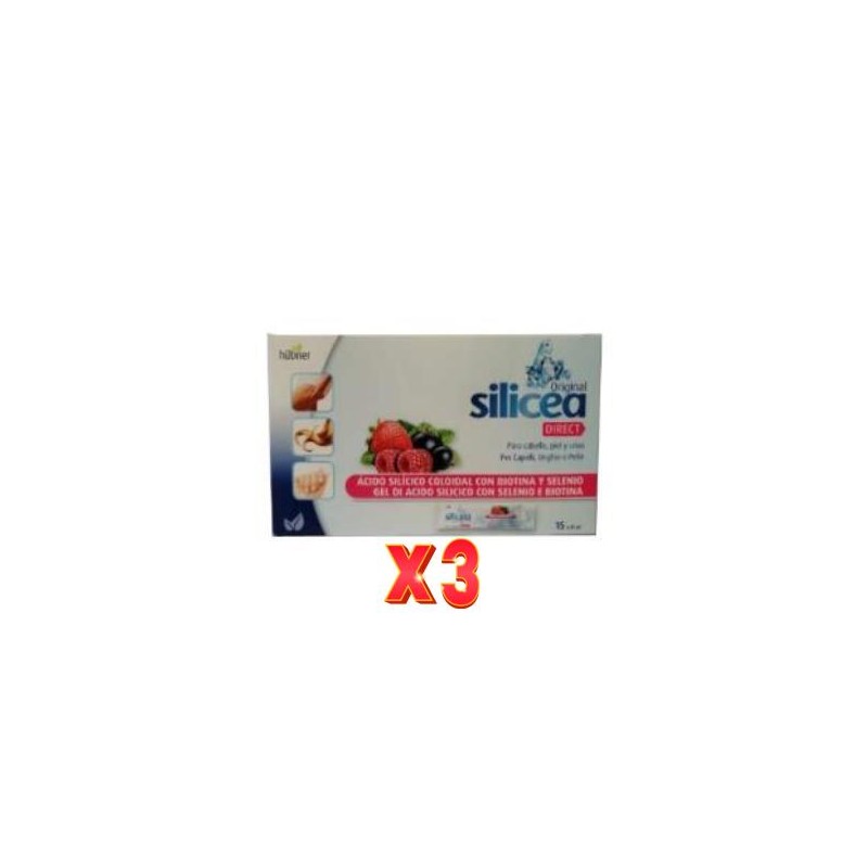 Pack de 3 unidades Silicea Direct + Biotina 15 sobres de 15 ml de Dimefar Pack de 3 unidades Silicea Direct + Biotina 15 sobres de 15 ml de Dimefar