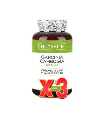 Pack de 3 unidades Garcinia Cambogia+Cromo+Zinc Complex 90 Capsulas Nutralie