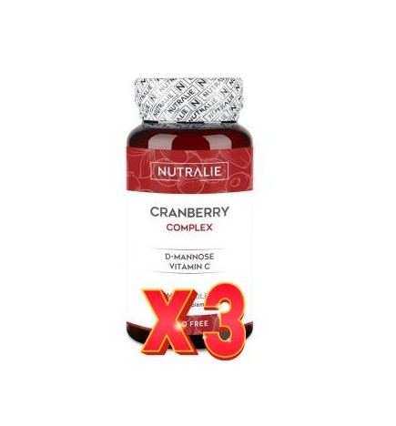 Pack de 3 unidades Arandano Rojo+D+Manosa+Vit C Complex 60 Capsulas Nutralie