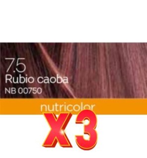 Pack de 2 unidades Tinte 7.5 Rubio Caoba 140 Ml.Biokap