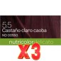 Pack de 2 unidades Tinte 5.50 Delicato Castaño Caoba 140 Ml.Biokap Pack de 2 unidades Tinte 5.50 Delicato Castaño Caoba 140 Ml.Biokap