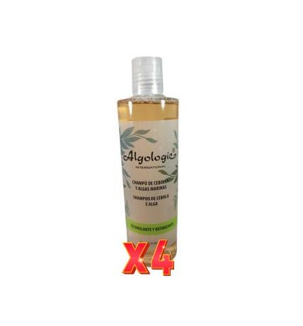 Pack 4 unidades Champu De Cebolla Y Algas 300 Ml Algologie