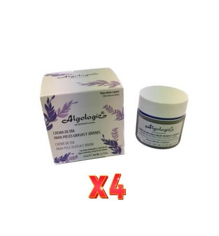 Pack 4 unidades Crema De Dia Piel Grasa-Joven 50 Ml Algologie