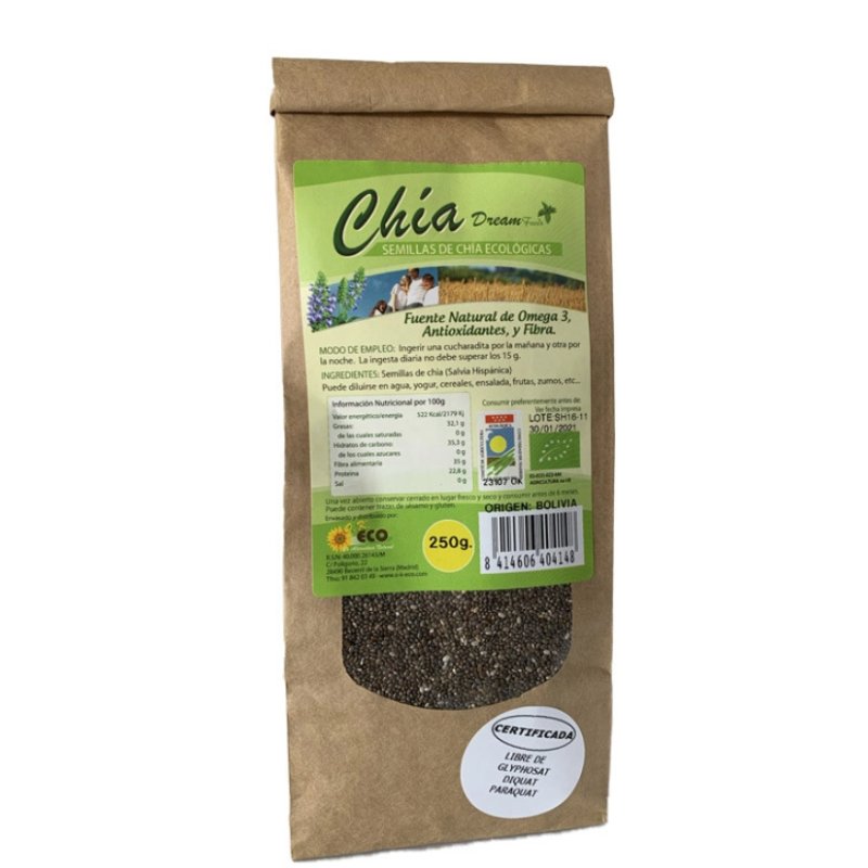 Semillas de chia bio 250 g Dream Foods