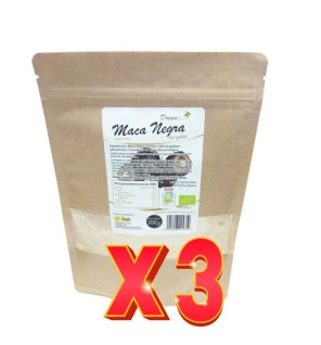Pack de 3 unidades Maca negra polvo Bio 200g Dream Foods
