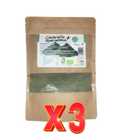 Pack de 3 unidades Chlorella y espirulina en polvo bio 150g Dream Foods