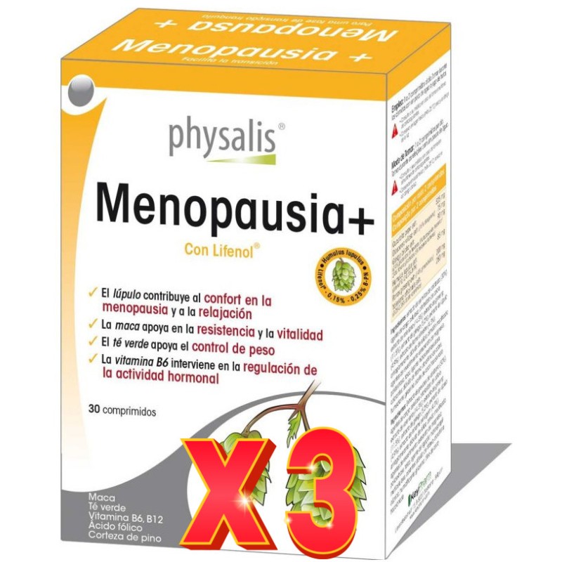 Pack de 3 unidades Menopausia+ 30 comprimidos Physalis
