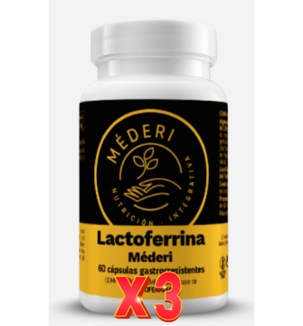 Pack de 3 unidades Lactoferrina 60 comprimidos Mederi Nutricion Integrativa
