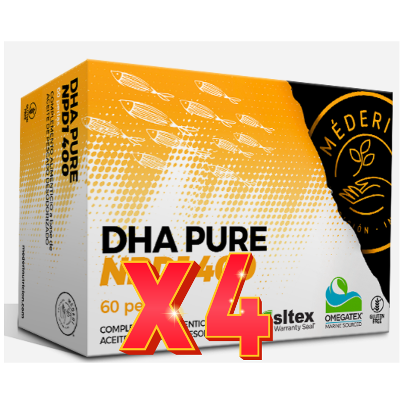 Pack de 4 unidades Dha Pure Npd1 400 60Perlas Mederi Nutricion Integrativa