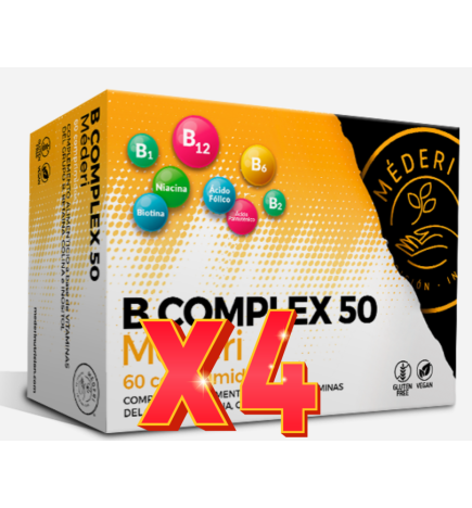 Pack de 4 unidades B Complex 50 60 comprimidos Mederi Nutricion Integrativa