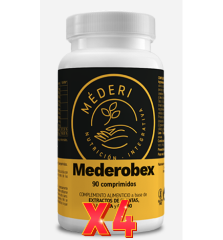 Pack de 4 unidades Mederobex 90 comprimidos Mederi Nutricion Integrativa