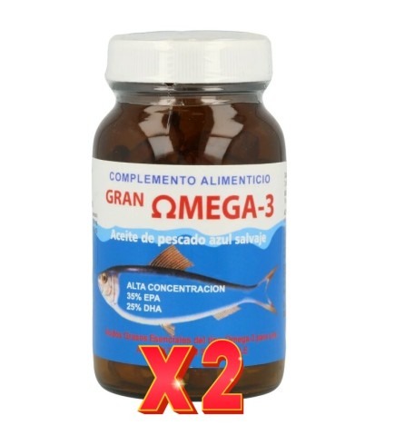 Pack de 2 unidades Gran Omega-3 60 Perlas Golden & Green