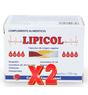 Pack de 2 unidades Lipicol 60 Capsulas Golden & Green