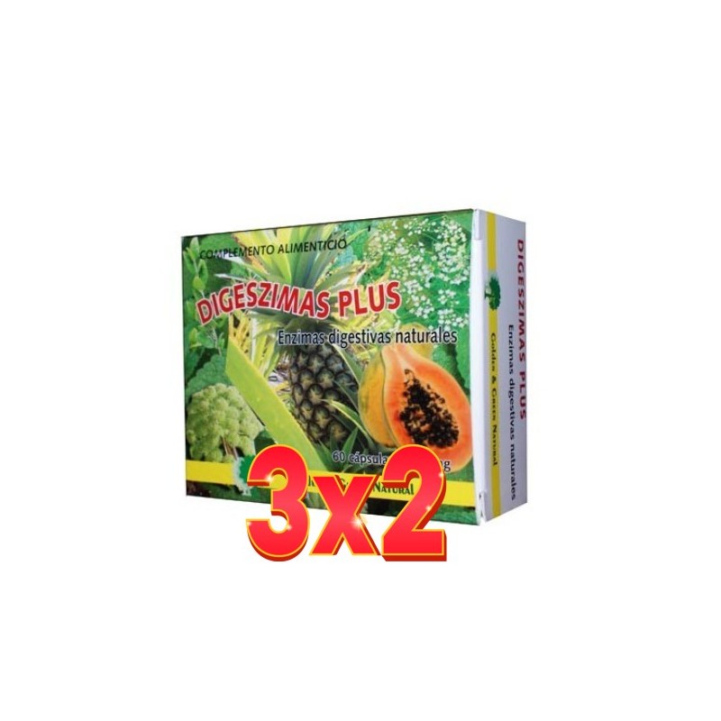 Pack de 3x2 unidades Digeszimas Plus 60 Capsulas Golden & Green Pack de 3x2 unidades Digeszimas Plus 60 Capsulas Golden & Green