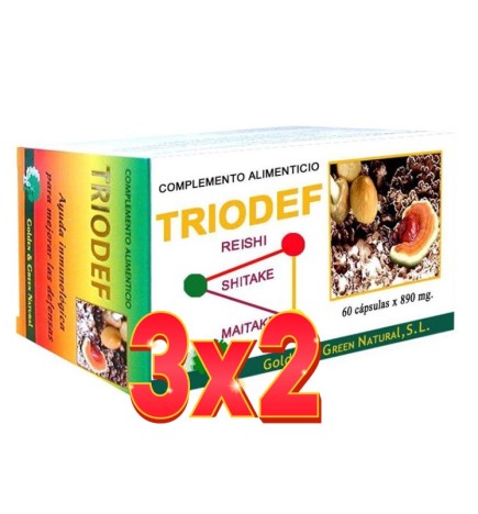 Pack de 3x2 unidades Triodef 60 Capsulas Golden & Green