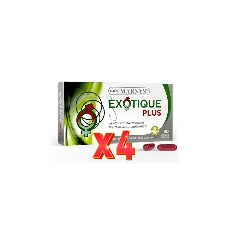 Pack de 4 unidades Exotique Plus 30 Cápsulas Marnys Pack de 4 unidades Exotique Plus 30 Cápsulas Marnys