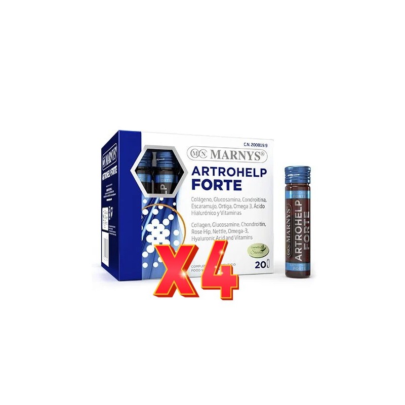 Pack de 4 unidades Artrohelp Forte 20Viales Marnys Pack de 4 unidades Artrohelp Forte 20Viales Marnys