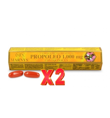 Pack de 2 unidades Propoleo 1000 Mg + Equinacea 30 Cápsulas Marnys