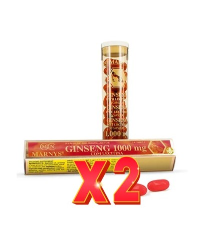 Pack de 2 unidades Ginseng Con Lecitina 1000 30 Cápsulas  Marnys