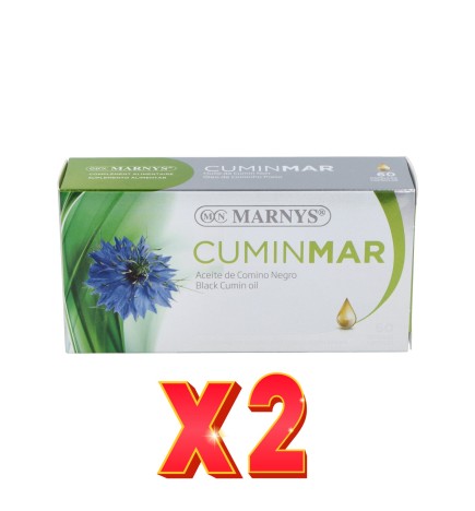Pack de 2 unidades Cuminmar Aceite De Comino Negro 60 Cápsulas X 500 Mg Marnys