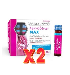 Pack de 2 unidades Ferrobine Max 20 Viales X 10 Ml    Marnys