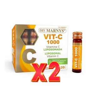 Pack de 2 unidades Vitamina c 1000 Liposomada 20 Viales 10Ml Marnys