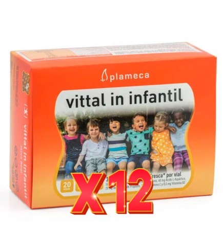 Pack 12 unidades Vittal In Infantil  20 Viales De 10 Ml Plameca