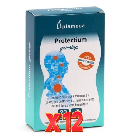 Pack 12 unidades Protectium Gri-Stop 20 Cápsulas Vegetales Plameca