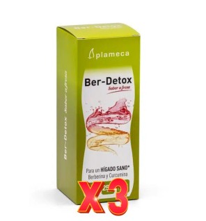 Pack de 3 unidades Ber-Detox Sabor Fresa 250 Ml Plameca