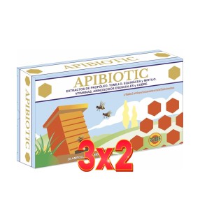 Pack de 3x2 unidades Apibiotic 20 Ampollas Robis