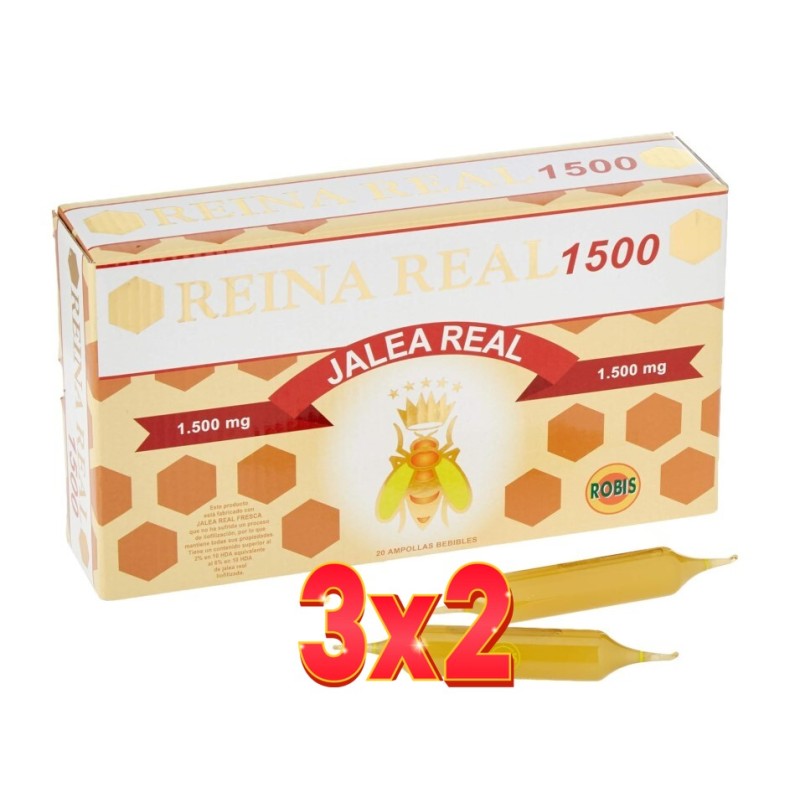Pack de 3x2 unidades Reina Real 1.500 20 Ampollas Robis Pack de 3x2 unidades Reina Real 1.500 20 Ampollas Robis