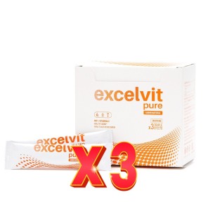 Pack de 3 unidades Excelvit Pure (Bienestar) 30 Sticks