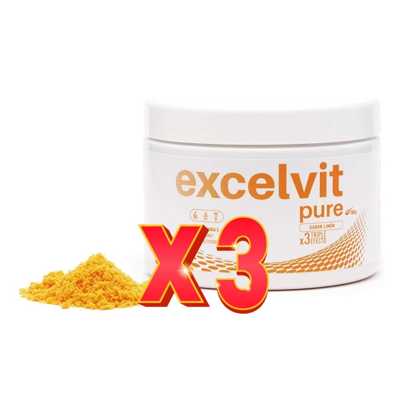 Pack de 3 unidades Excelvit Pure Limon 150 Gramos